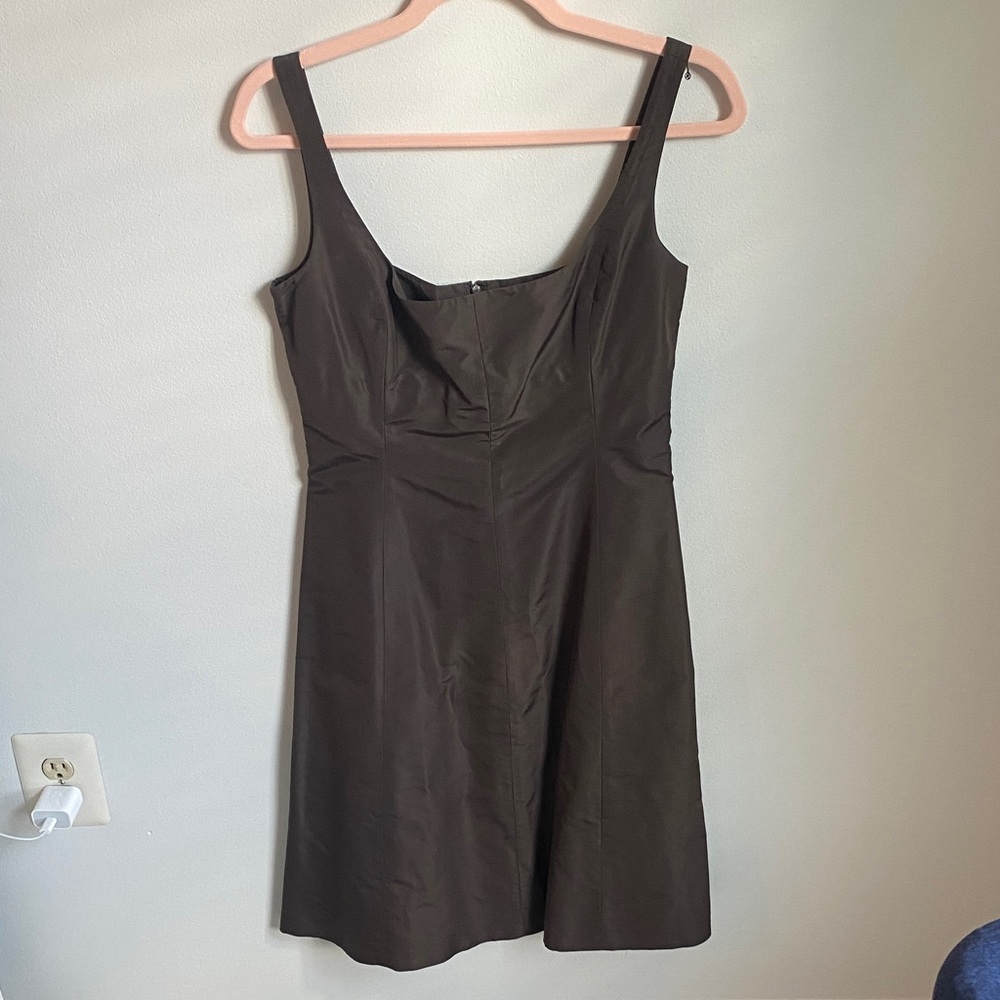 Elegant Brown A-Line Dress